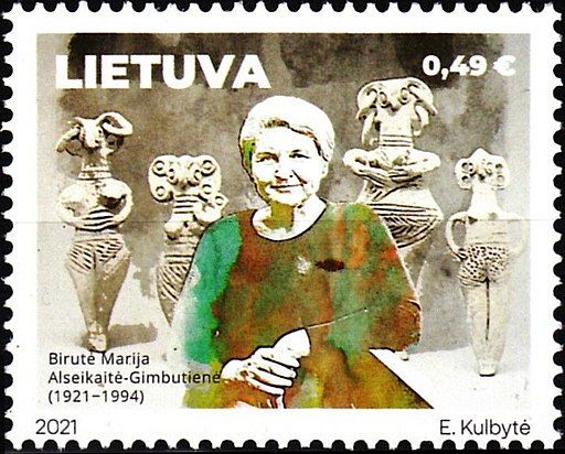 Marija Gimbutas 2021 stamp of Lithuania