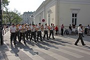 Deutsch: Konzert der Militärmusikkapelle Niederösterreich im Kurpark Baden, davor Aufstellung am Josefsplatz und Marsch durch die Fußgängerzone