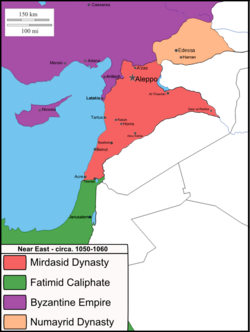 The Mirdasid Dynasty and its neighbors in ca. 1050/1060.