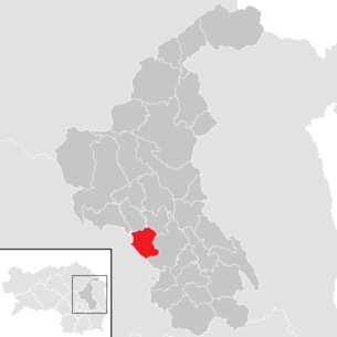 Location of the municipality of Mitterdorf an der Raab in the Weiz district (clickable map)