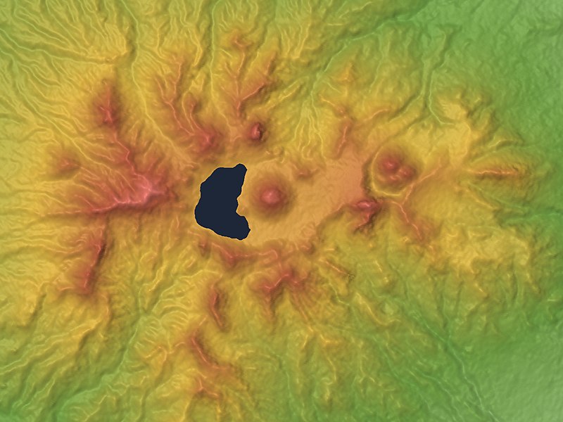 File:Mount Haruna Mountaintop Relief Map, SRTM-1, Unmarked.jpg