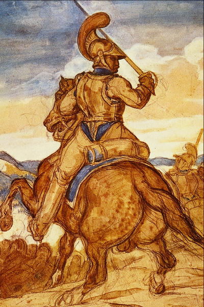 File:Mounted Officer of the Carabineers - Theodore Gericault.png