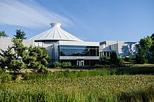 The Museum of Vancouver as seen from Vanier Park. The museum is situated at the southern portion of the park. Museum of Vancouver back.jpg