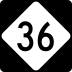 North Carolina Highway 36 marker