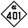 Marcador de la autopista 401 de Carolina del Norte