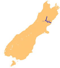 River system of the Waiau River