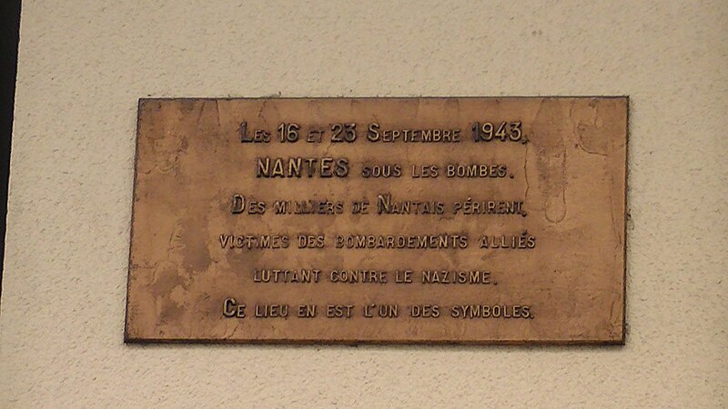 File:Nantes World War II bombing plaque.jpg