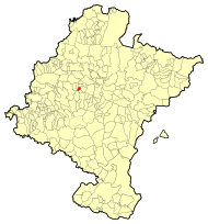 Localização do município de Vidaurreta em Navarra