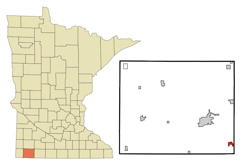 File:Nobles County Minnesota Incorporated and Unincorporated areas Round Lake Highlighted.svg