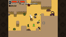 A player exploring a randomly generated map in the roguelike game Nuclear Throne Nuclear Throne screenshot 08.png