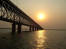 The second Godavari Bridge, a Truss Bridge, Asia's second longest road-cum-rail bridge Nwgbridge.JPG