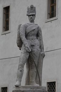 Spomenik madžarskemu vojaku v zaselku Log.