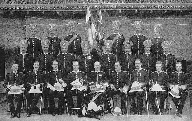 British and Indian officers of the 1st Brahmans, 1912.