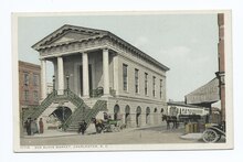 "Old Slave Market, Charleston, S.C." postcard of Charleston Exchange by Detroit Publishing Co., image dated 1913-1918 Old Slave Market, Charleston, S. C (NYPL b12647398-74357).tiff