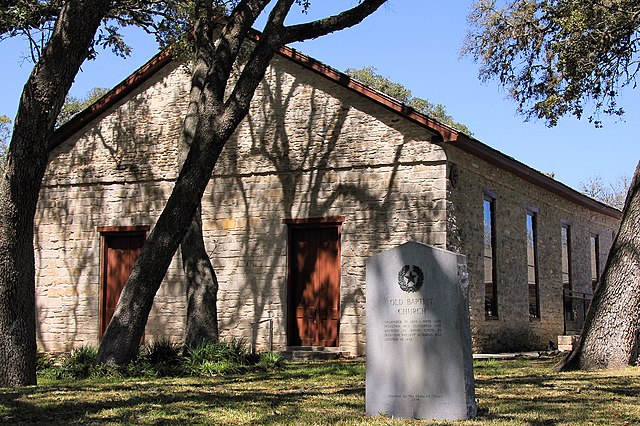 The old Baptist church in Independence, Texas, where Sam Houston professed his faith