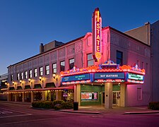 Oroville State Theatre during blue hour