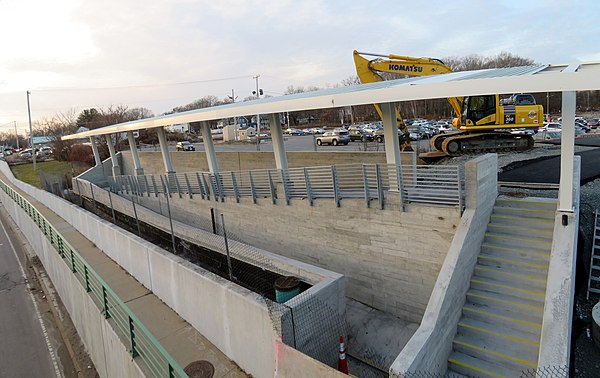 Ramp structure under construction in December 2018