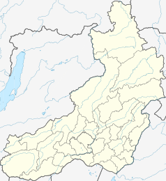 Mapa konturowa Kraju Zabajkalskiego, blisko centrum po lewej na dole znajduje się punkt z opisem „Czyta”