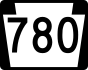 Pennsylvania Route 780 Markierung