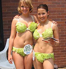 "Vegetable Bikini" as part of PETA campaign PETA Lettuce Ladies (cropped).JPG