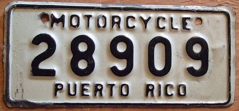 File:PUERTO RICO 1990'S MOTORCYCLE plate - Flickr - woody1778a.jpg