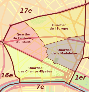 Paris 8e arrondissement - Quartiers.svg