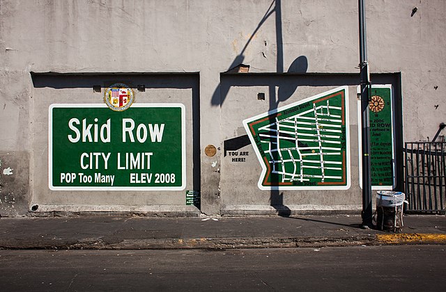 A mural of Skid Row, Los Angeles