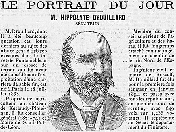 Portrait de Pierre Drouillard, maire de Saint-Pol-de-Léon entre 1880 et 1888, sénateur en 1894.