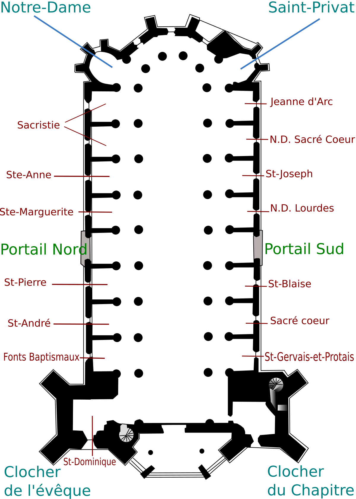 Fichier Plan  cathedrale  mende svg  Wikip dia