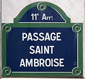Plaque Passage Saint Ambroise - Paris XI (FR75) - 2021-06-20 - 1.jpg
