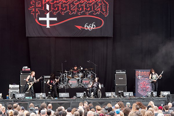 Possessed performing live in 2017