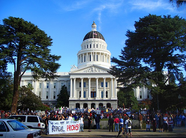 A post Prop 8 demonstration at the State Capitol