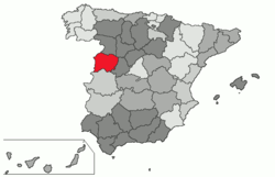 Salamanca provintsi asendikaart