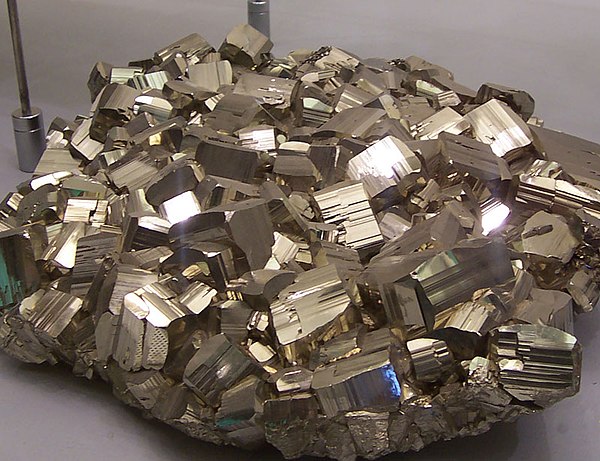 Pyrite was a major product of Rio Tinto's first mines.
