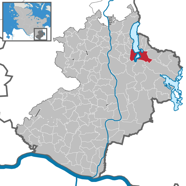 Ratzeburgs läge i Schleswig-Holstein