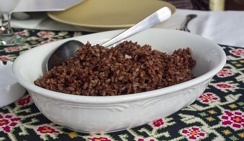 File:Red rice, Bale Raos, Yogyakarta.jpg