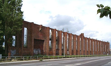 Ruins of the Heinkel headquarters offices in Rostock