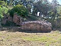 Ruins of the medieval city walls in the Alcazaba's hilside, 2021-02-25.