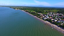 Cedros Bay, with the Columbus Channel in the background