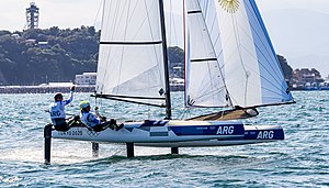 Embarcação da Argentina formada por Santiago Lange e Cecilia Carranza