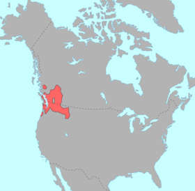Distribución de les llingües Salish.