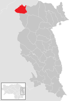 Poloha obce Sankt Jakob im Walde v okrese Hartberg-Fürstenfeld (klikacia mapa)