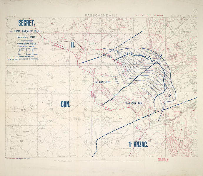 File:Second Battle of Passchendaele - Third Stage (Nov 6) Barrage Map.jpg