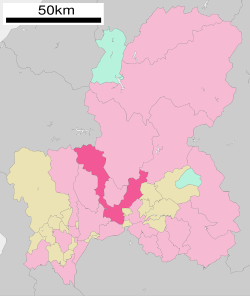 Location of Seki in Gifu Prefecture