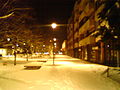Шеталиште у Баточини под снегом (ноћу)