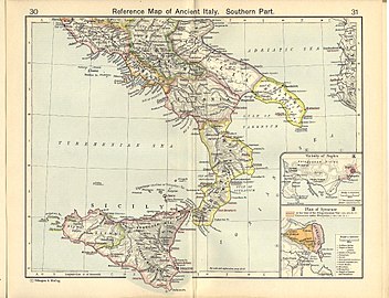 Le sud de l'Italie sous l'empereur Auguste.