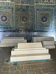 Graves inside the Turkan Ago Mausoleum