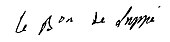 signature de Jean-Phinée-Suzanne de Luppé
