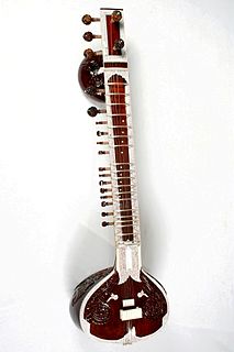 Sitar Plucked stringed instrument used in Hindustani classical music