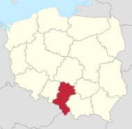 Pozicija vojvodstva na karti Poljske